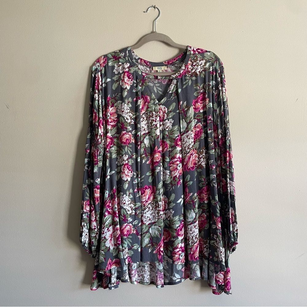 Kori Floral Tunic Top (size S)